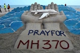 MH370 sand sculpture