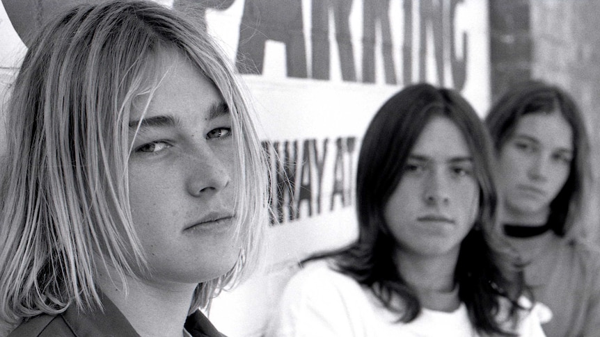 Silverchair look at the camera in an early press photo