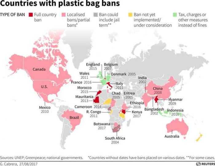 A highlighted map shows the 40 countries which have already rolled out the laws