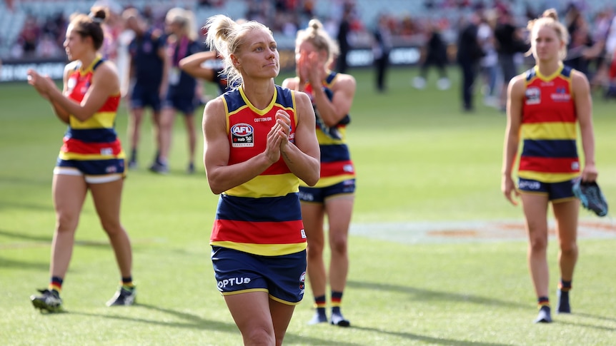 Erin Phillips walking off the field after an AFLW match