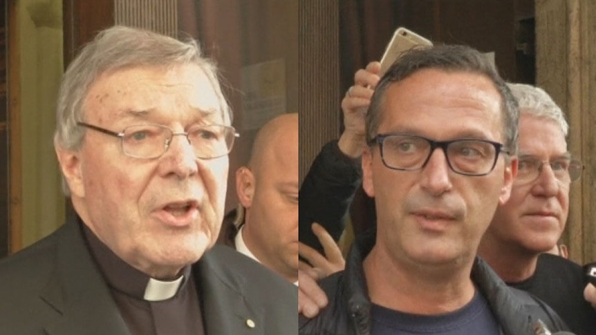 George Pell meets with child abuse survivors in Rome