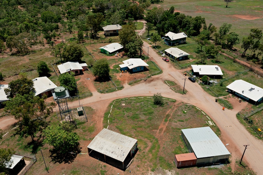 Aerial view of Rockhole aboriginal community