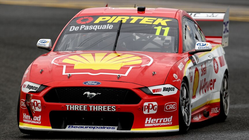 A Supercars car during a round of the 2021 championship.