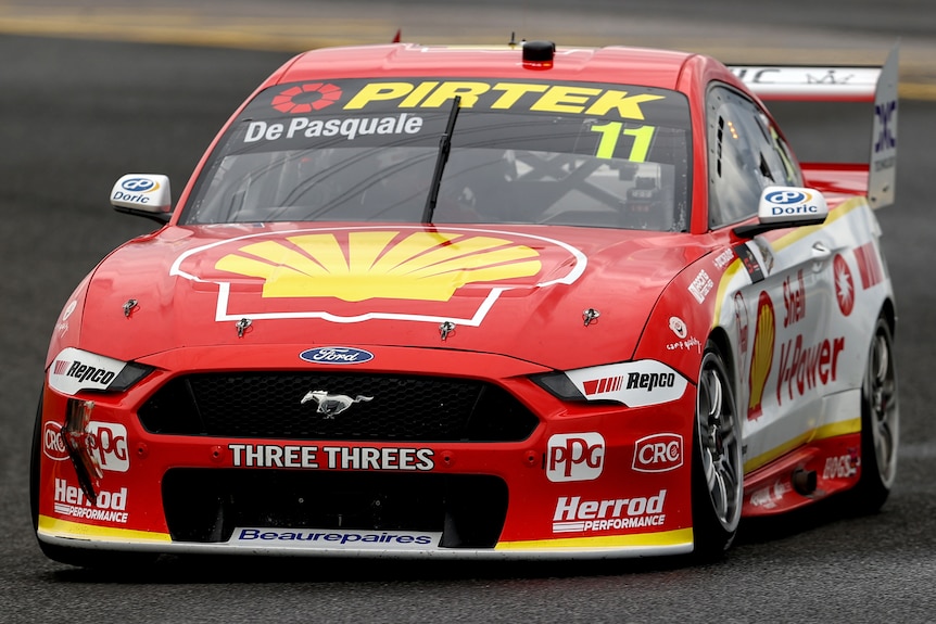 A Supercars car during a round of the 2021 championship.