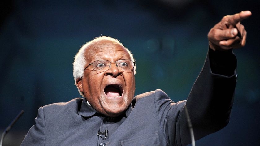 Archbishop Desmond Tutu speaks at London conference