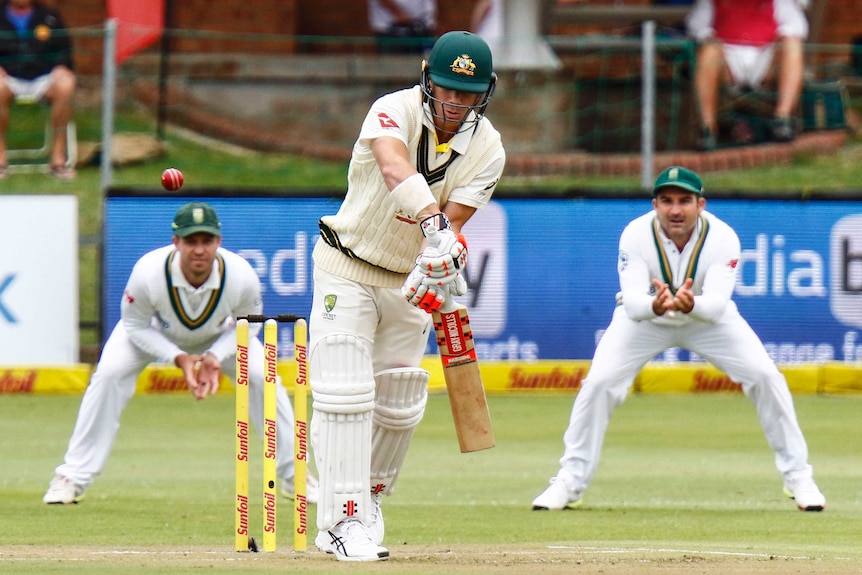 David Warner's half-century was a rare highlight for Australia on the opening day of the second Test.