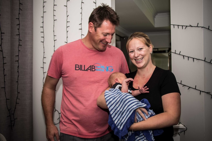 Newborn baby with parents