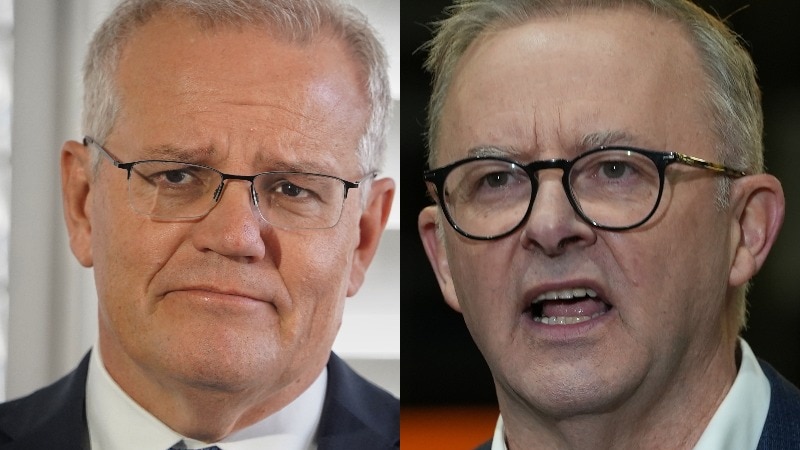 Composite image of Scott Morrison and Anthony Albanese