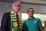 Ongoing talks ... Tim Cahill (R) and David Gallop