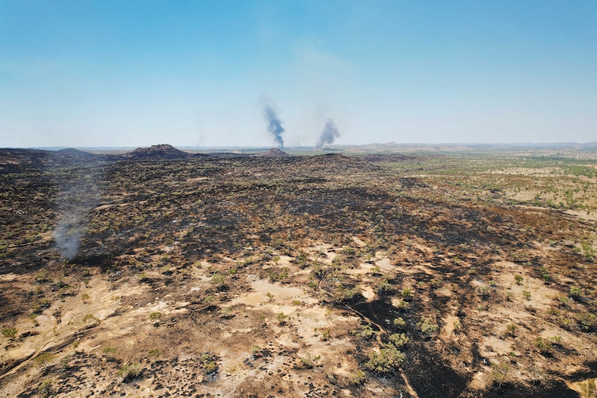 Scorched earth spinifex fire Cloncurry area