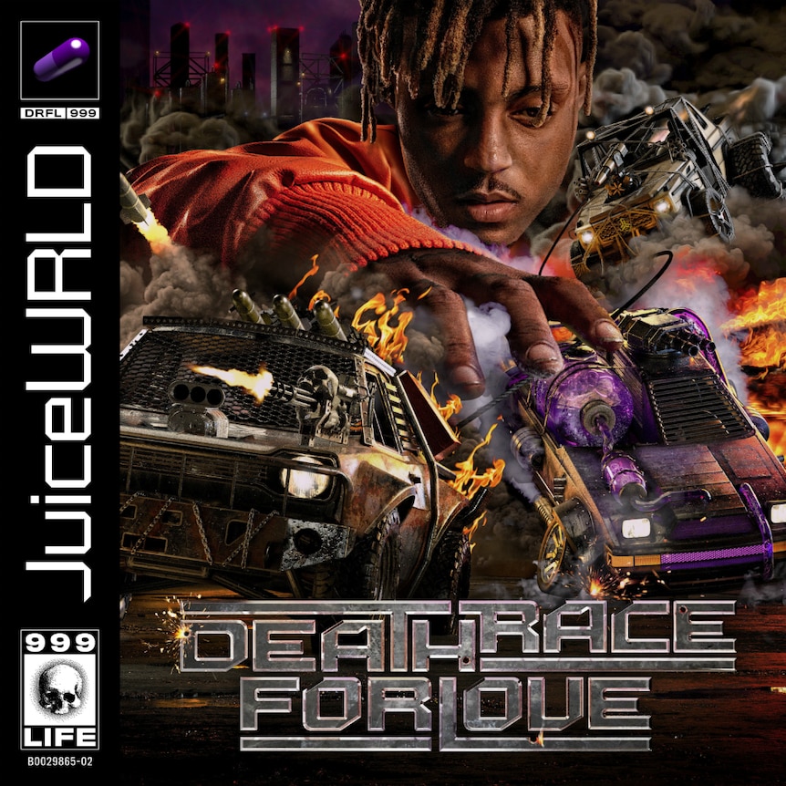 Front cover of Juice WRLD's album 'Death Race For Cover'