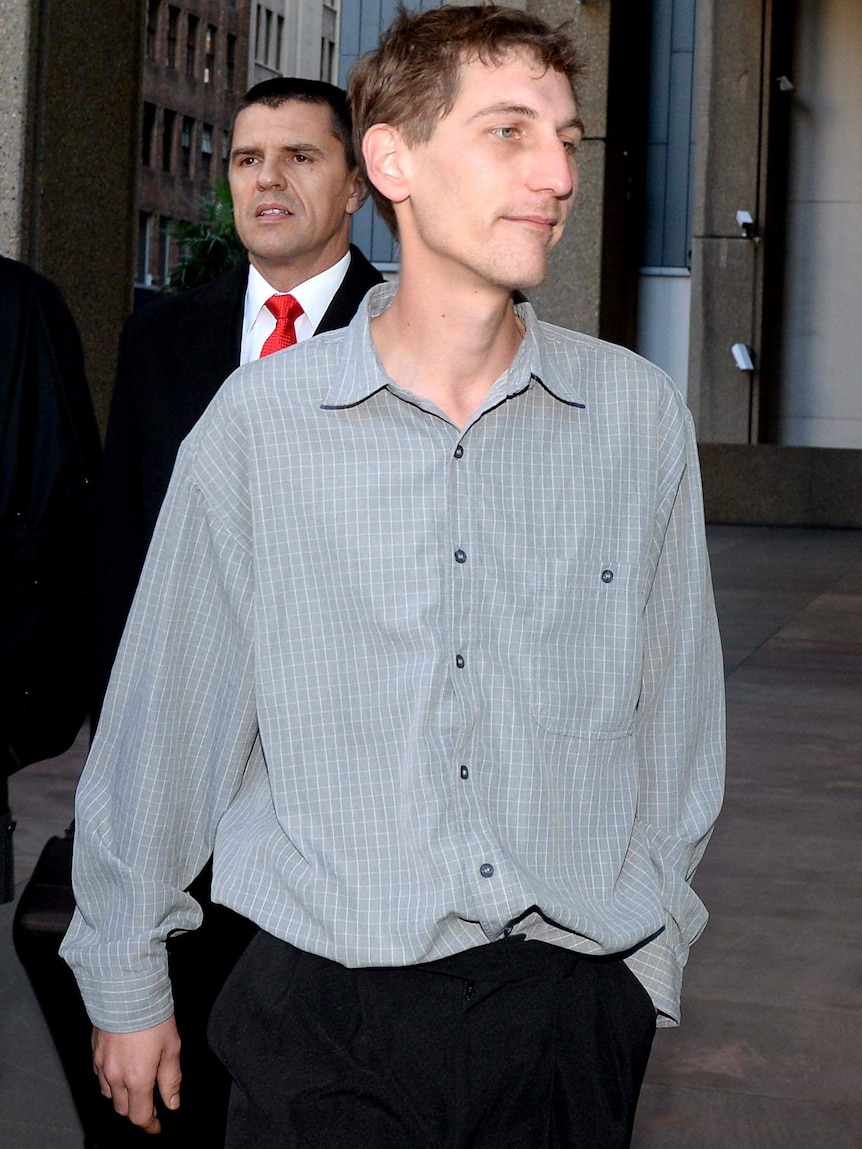 Jonathan Moylan arrives at the Supreme Court in Sydney.