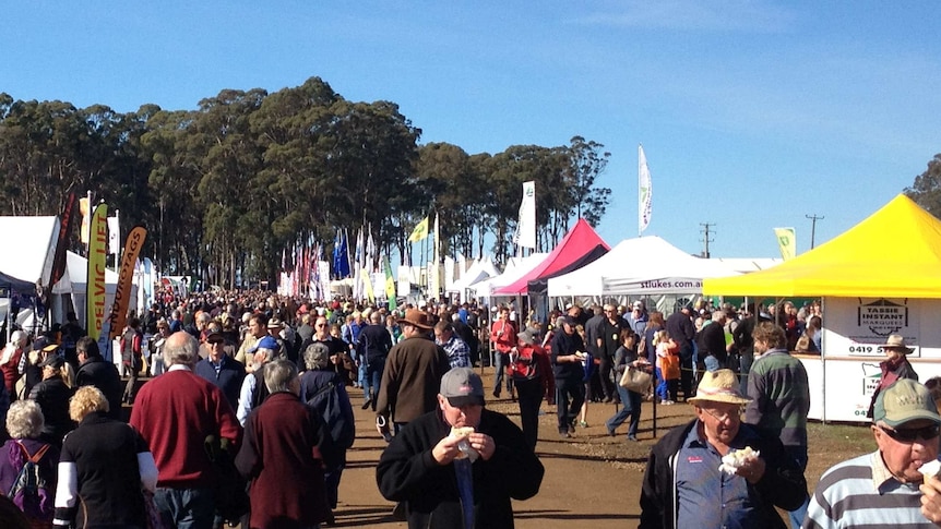 Crowds flock into the first day of Agfest 2013 in northern Tasmania.