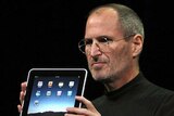 Steve Jobs with the iPad