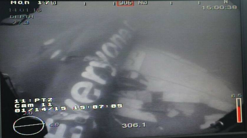 Underwater photo of AirAsia wreckage