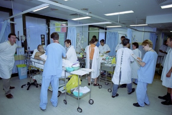 hospitalized doctors treating patients in 2002