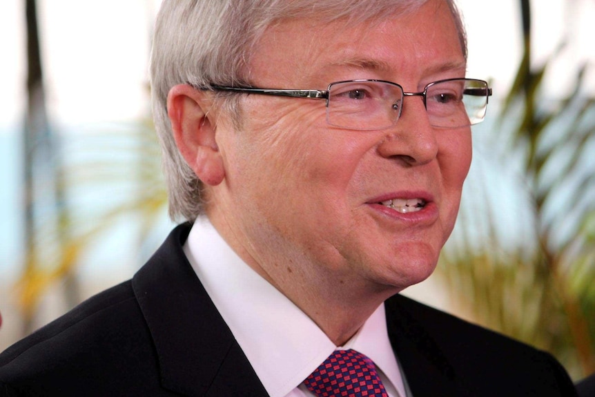 Kevin Rudd speaks about the termination of the carbon tax.