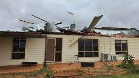 damaged house from cyclone Seroja