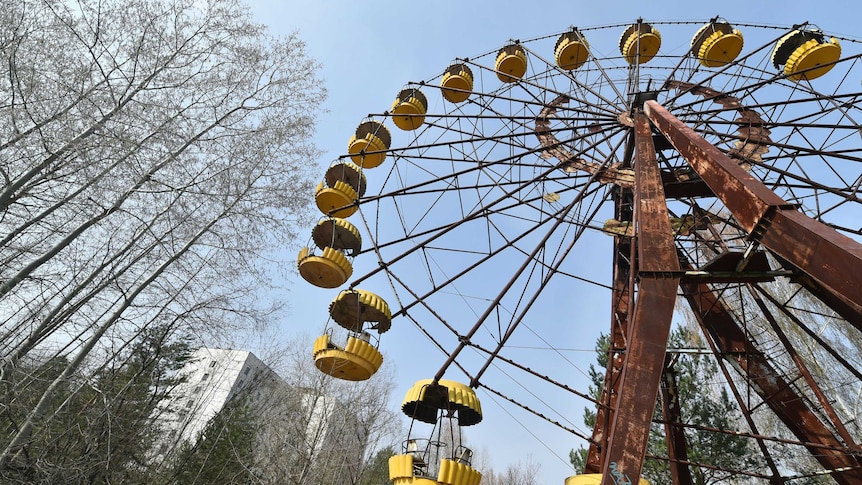 A Ferris wheel in the ghost city of Prypyat near Chernobyl Nuclear Power Plant.