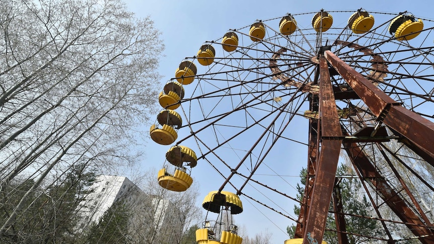 A Ferris wheel in the ghost city of Pripyat near the Chernobyl nuclear power plant.