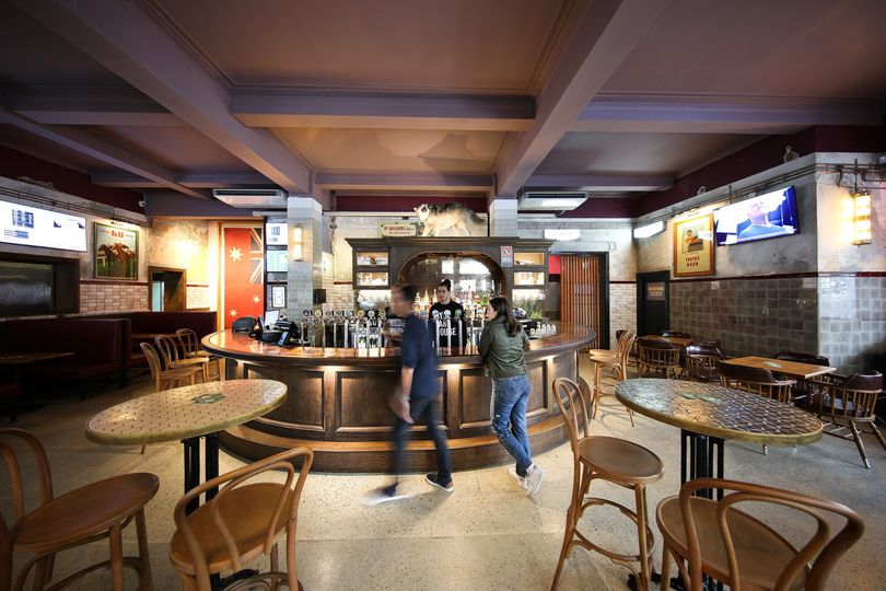 A long-shot of a Sydney bar