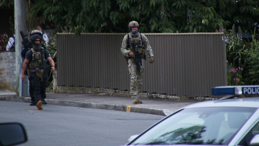 Special Operations Group police in Launceston.