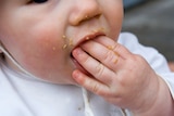 Infant eating