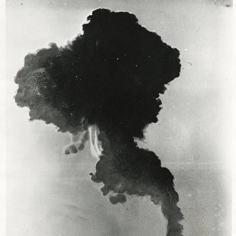 The mushroom cloud from the Totem 1 nuclear test at Emu Field.