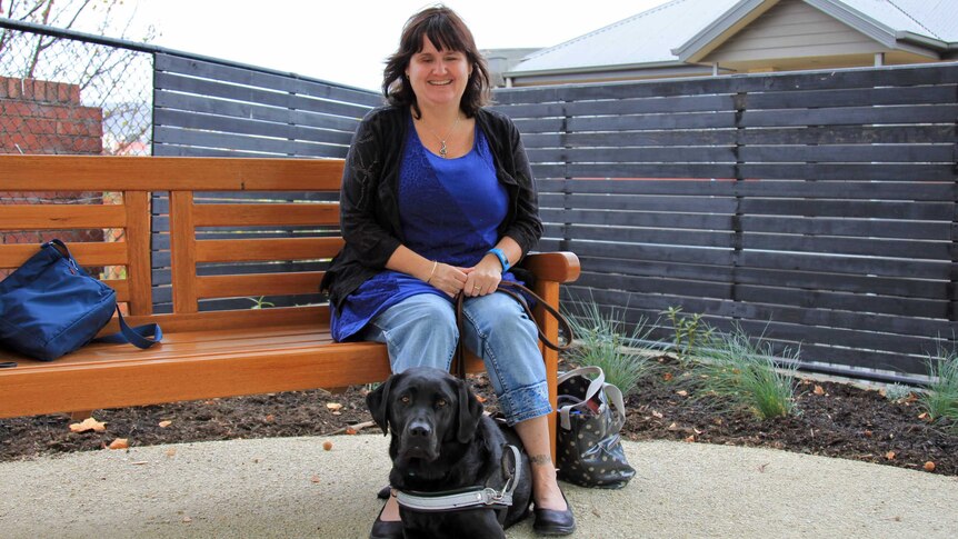 Vanessa Ransley with her guide dog