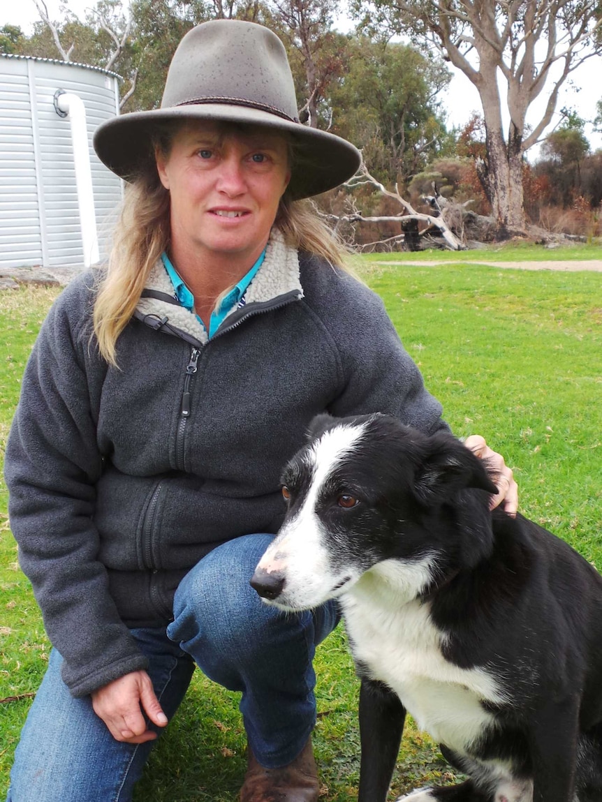 Jane Dorrell with her dog Dusty. August, 2014.