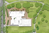 Image shows school and court in Frome Parkland.