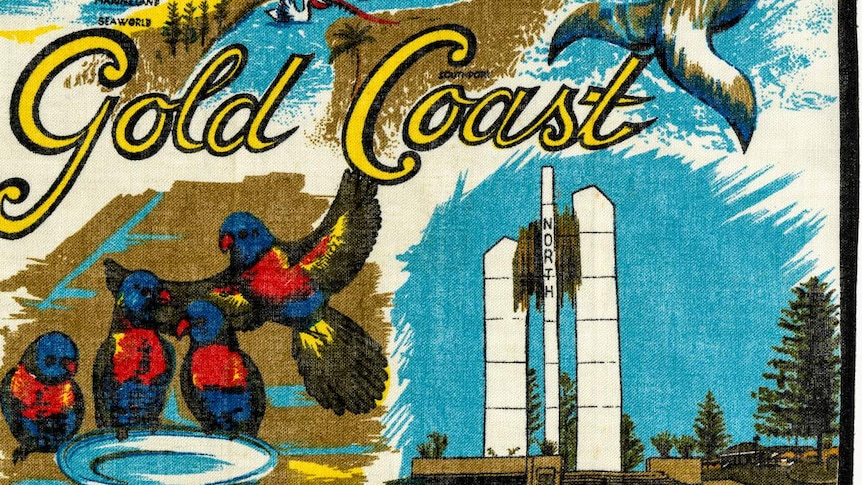 Gold coast tea towel