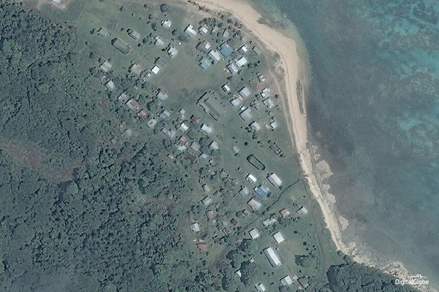 The Fijian village of Nathamaki prior to Cyclone Winston.