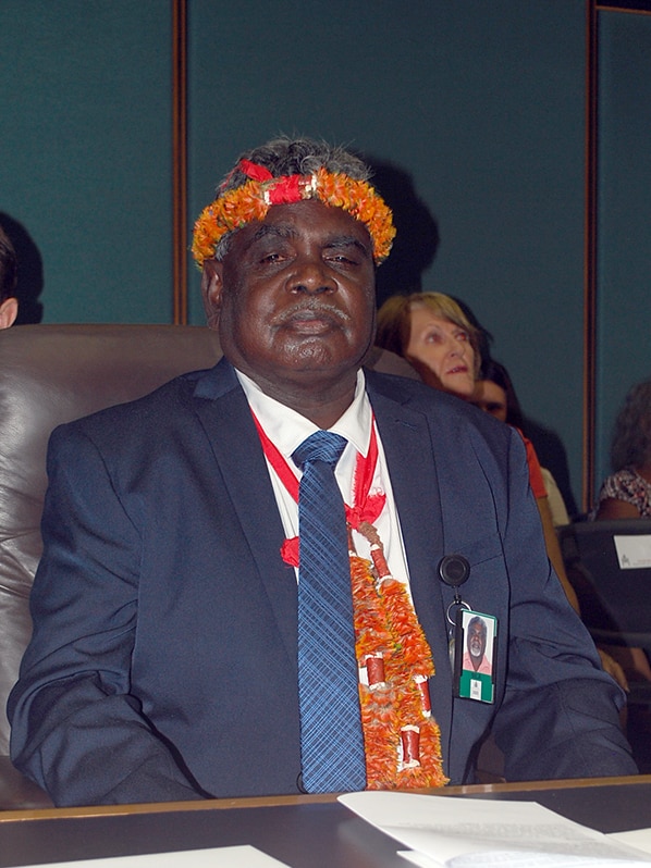 Independent MLA Yingiya Mark Guyula in NT Parliament