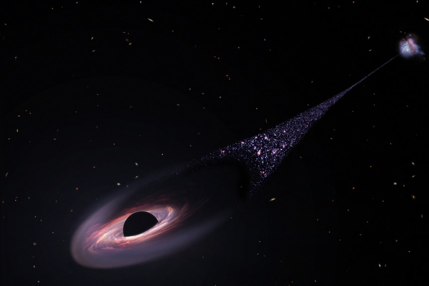 Artist impression of black hole - swirl in space