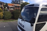 Police attend the missing man's house in Riverside, Launceston