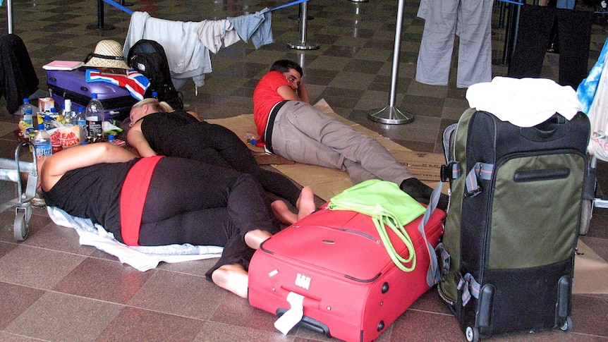 Travellers stranded in Fiji after floodwaters caused flight cancellations.