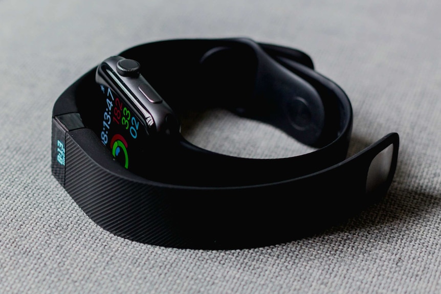 A fitness tracking device and a smart watch.