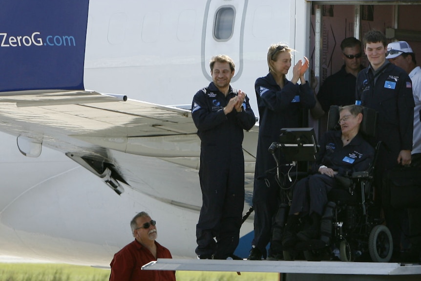 Stephen Hawking at Kennedy Space Centre.