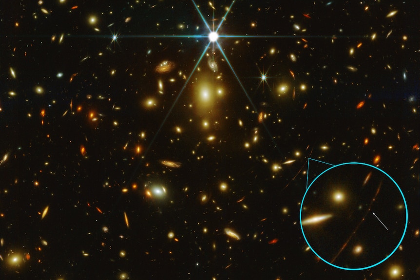 James Webb Space Telescope image of distant galaxies and stars