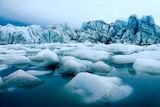 Melting ice from Greenland glacier