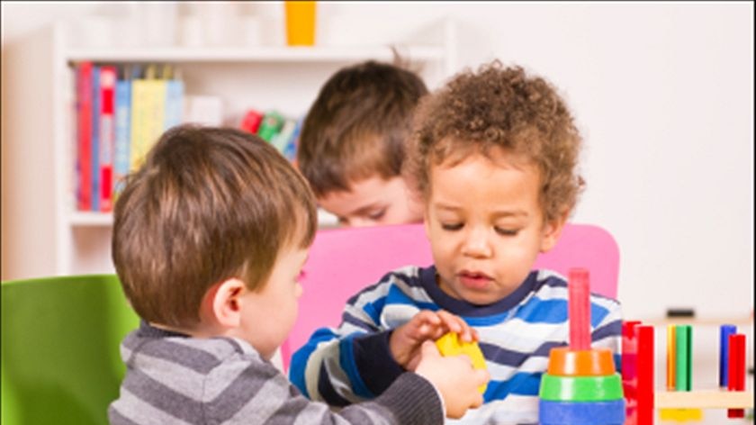 Children playing at day care