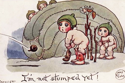 Postcard of the Gumnut babies