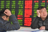 Investors looks at stock results in China