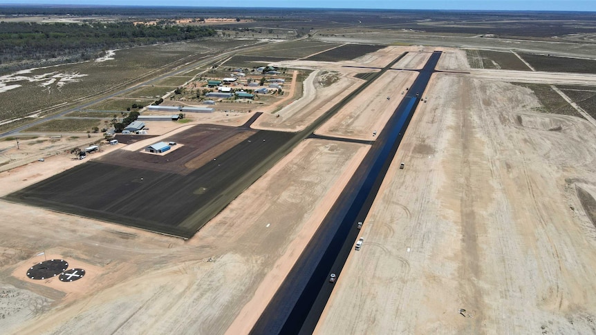 airport view from a drone