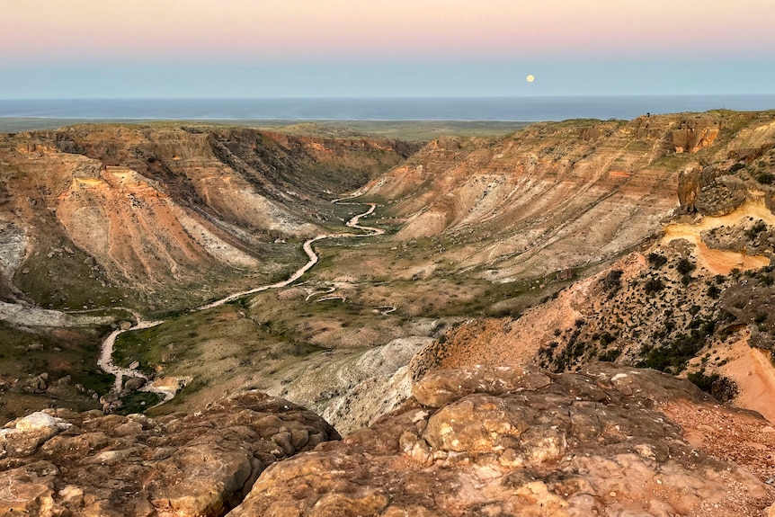 Moonrise over Charles Knife Canyon