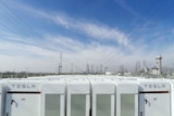 Tesla's lithium ion battery storage project in Mira Loma, in Southern California.