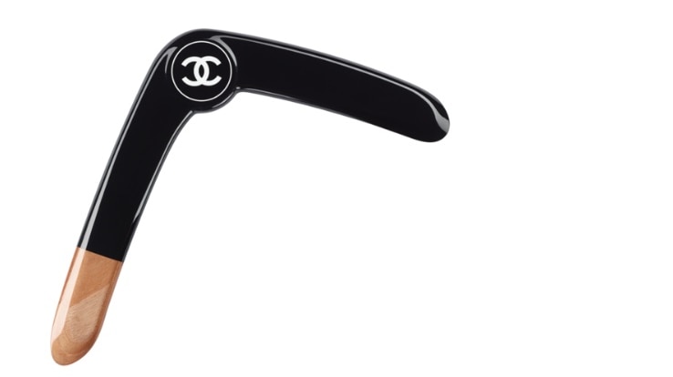 Chanel 'wood and resin' boomerang