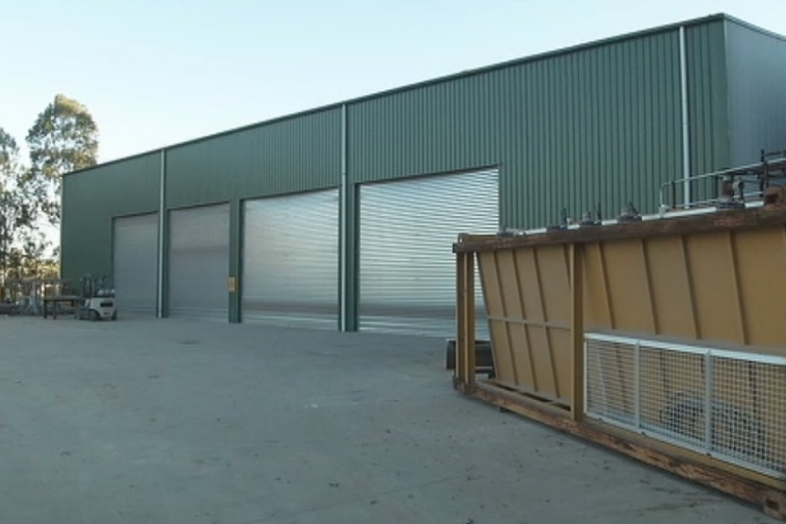 The property in Gympie where some of the ash is being stored.