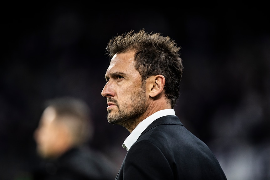 Tony Popovic looks over his shoulder dejectedly